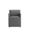Manhattan Comfort Anna Square Faux Leather Dining Armchair in Pewter DC058AR-PE - alternate 1
